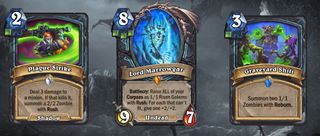 Cards from Hearthstone's March of the Lich King expansion.