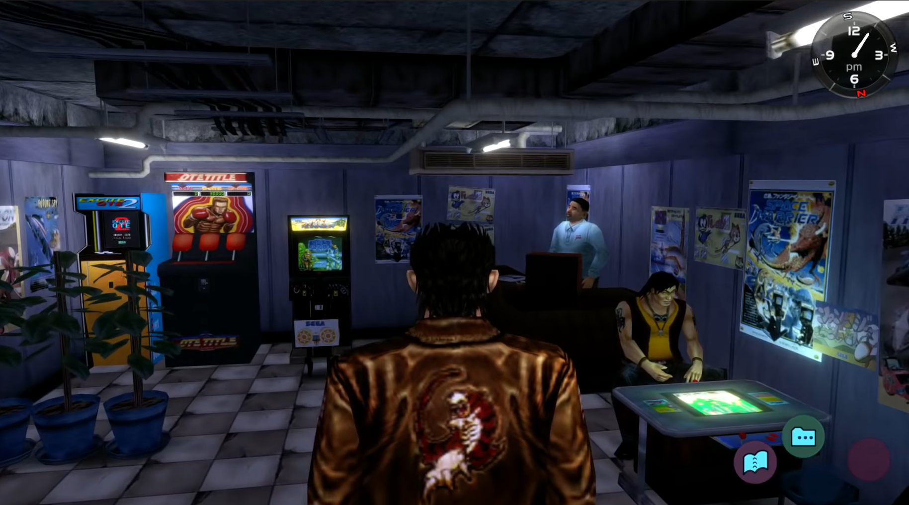 Ryo entering the arcade in Shenmue 1