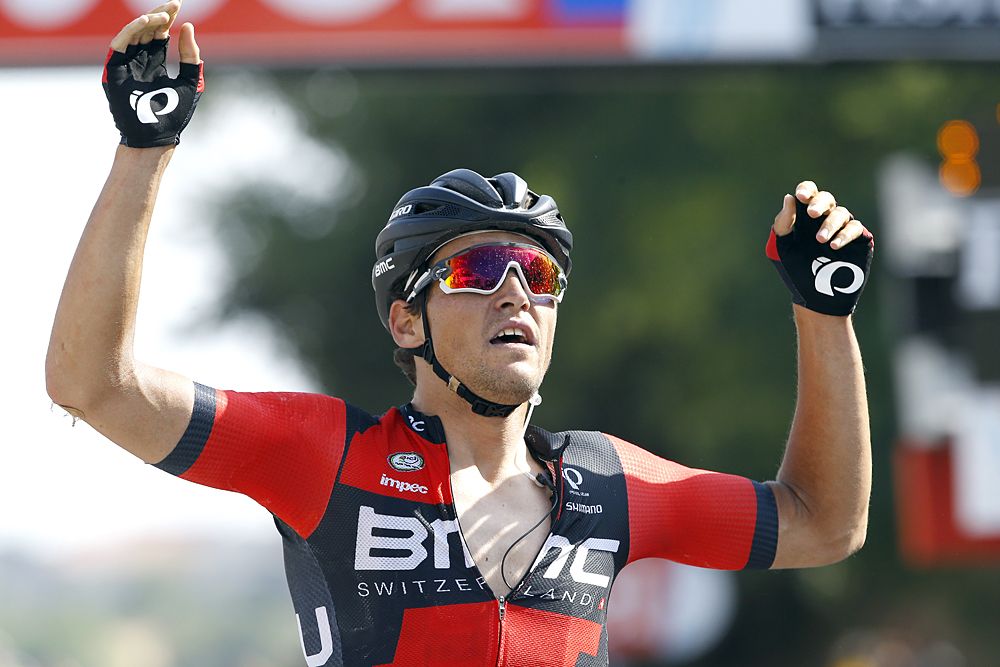 Greg Van Avermaet (BMC) victory salute