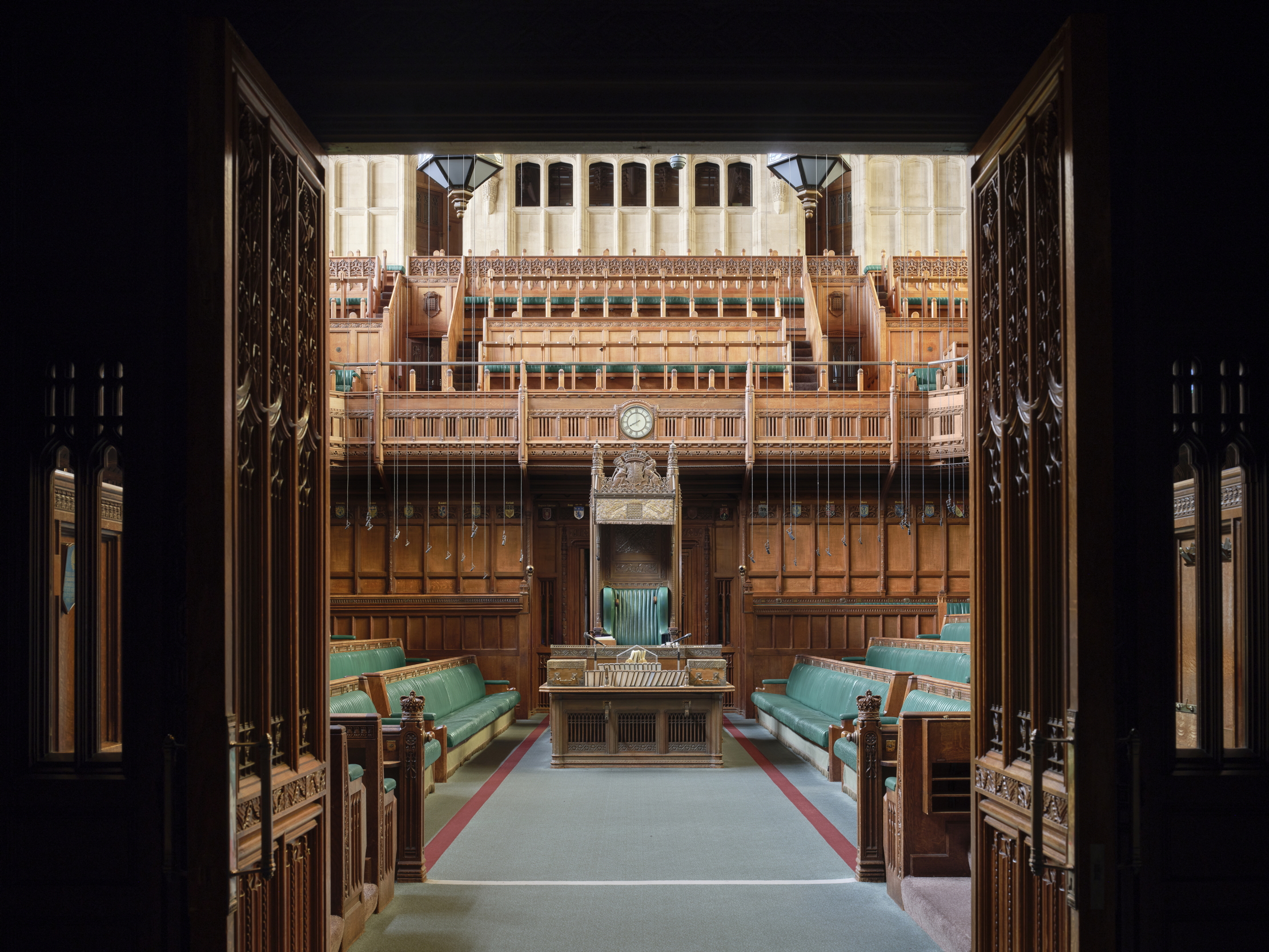 A view through the doorway into the House of Commons