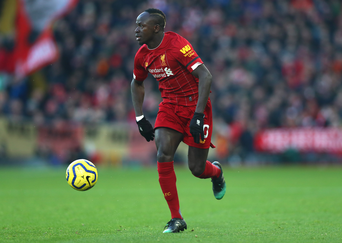 LIVERPOOL, ENGLAND - NOVEMBER 30: Sadio Mane of Liverpool during the Premier League match between Liverpool FC and Brighton &amp; Hove Albion at Anfield on November 30, 2019 in Liverpool, United Kingdom.