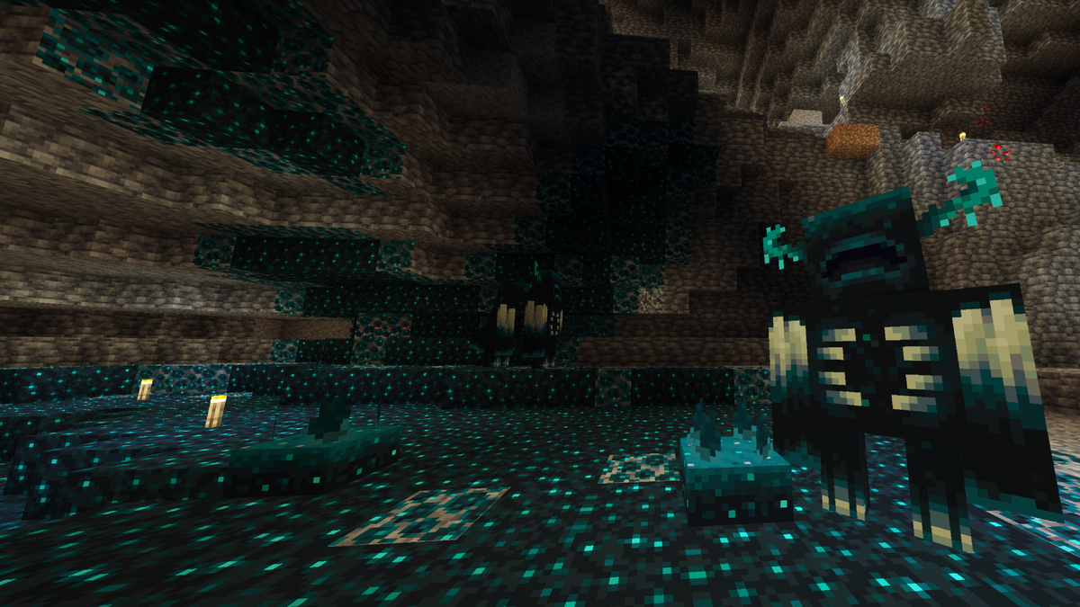 I make the Warden now in the new deep caves : r/Minecraft