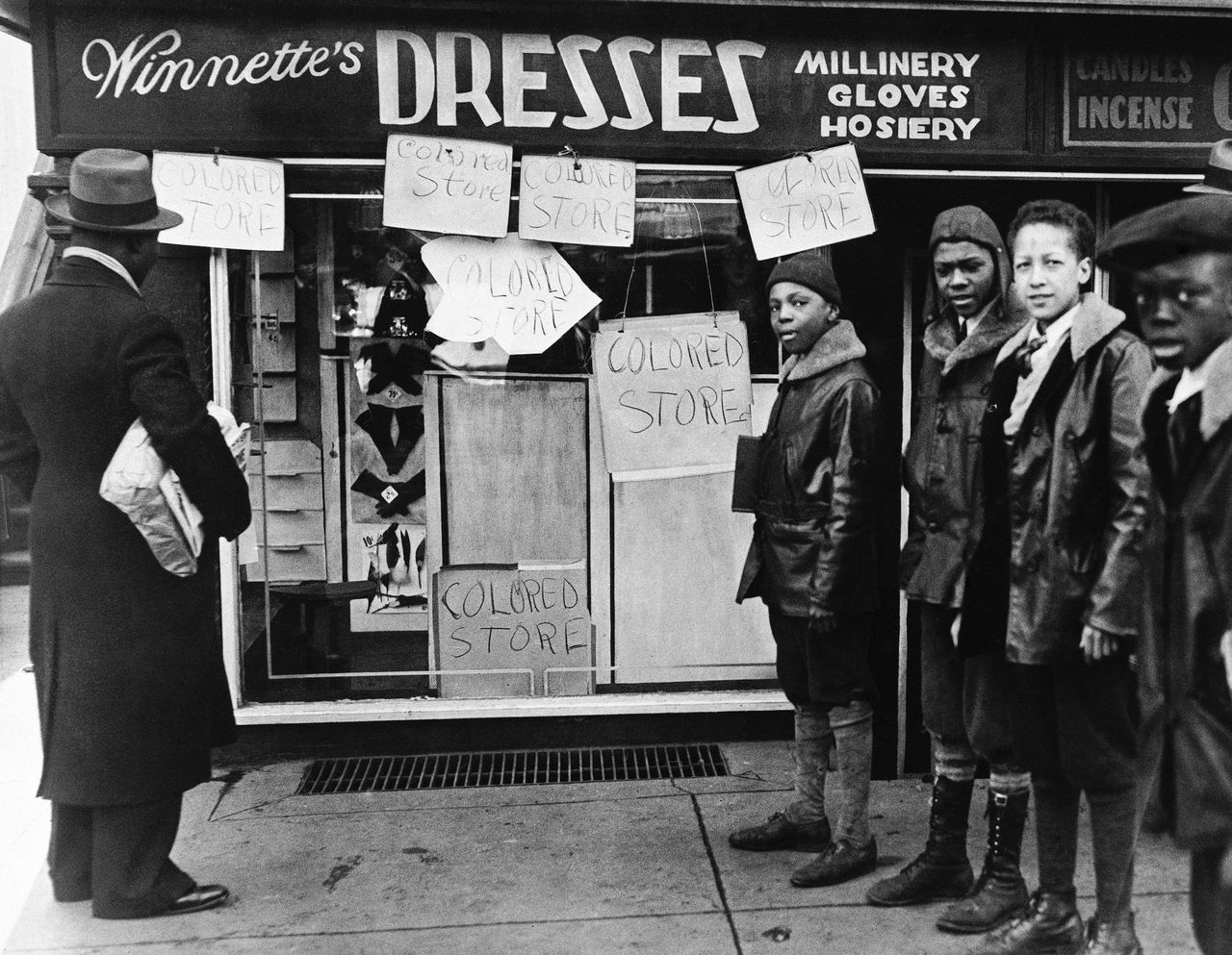 After riots in New York City, 1935.