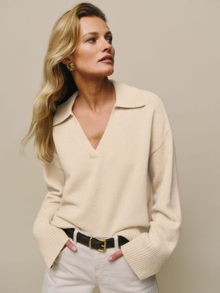 Sawyer Oversized Cashmere Polo