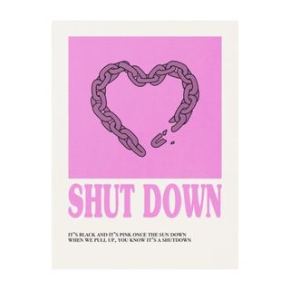 Pink poster with heart