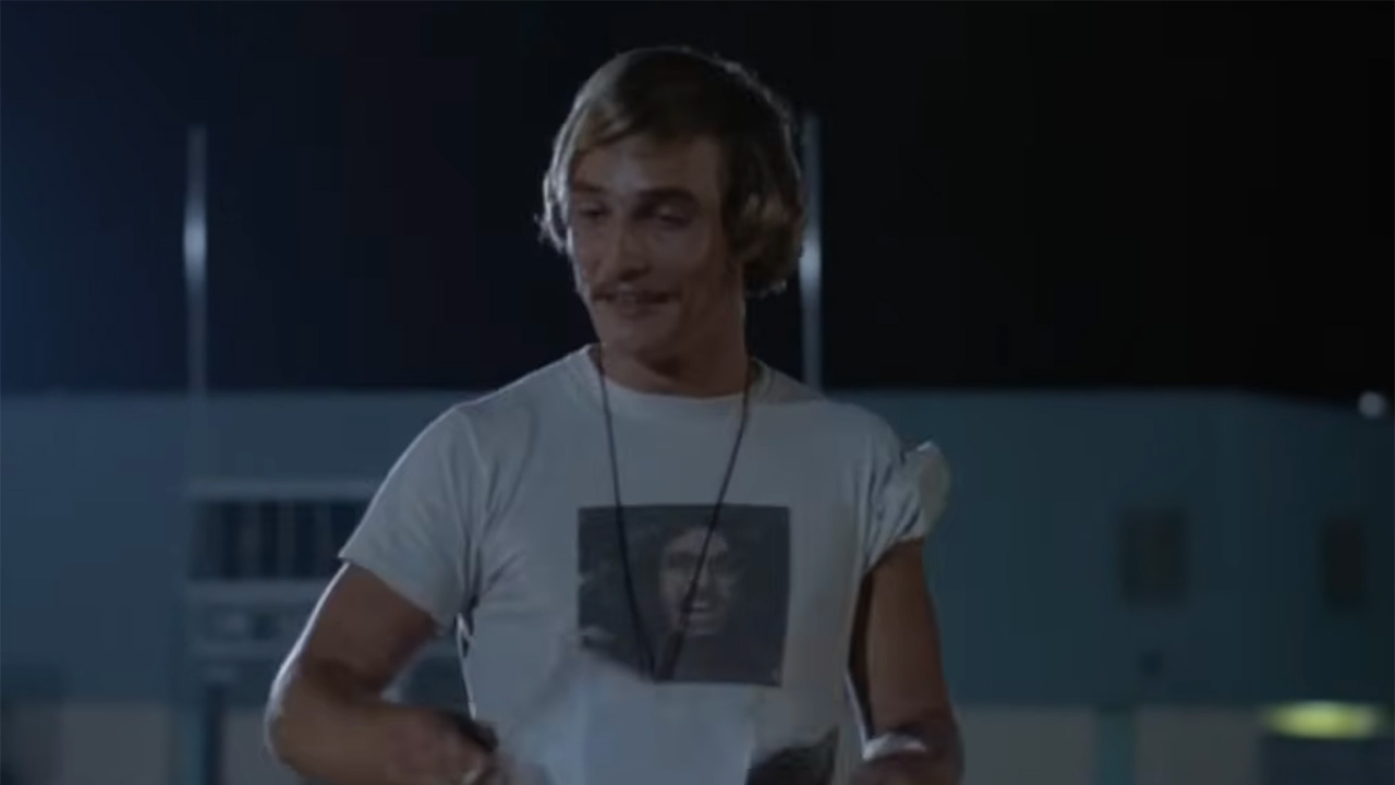 Matthew McConnaughey as David Wooderson in scene from Dazed and Confused