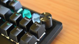 Corsair K70 Pro TKL gaming keyboard's volume knob and action buttons