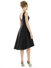 Verishop, Alfred Sung Bateau Neck Satin High Low Cocktail Dress ($177)