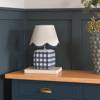 M&S Kirsten ceramic table lamp blue