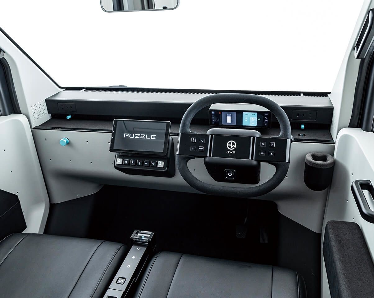 Electric delivery van interior