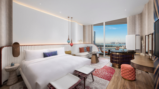A bedroom suite at W Dubai Mina Seyahi hotel
