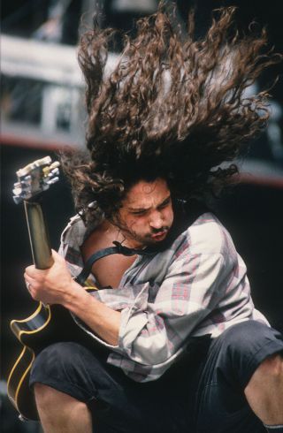 Cornell with Soundgarden at Feyenoord Stadion, Holland, June 1992