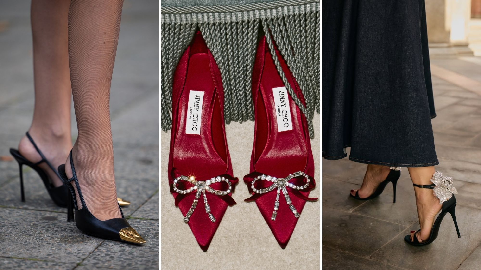 women wearing party shoes