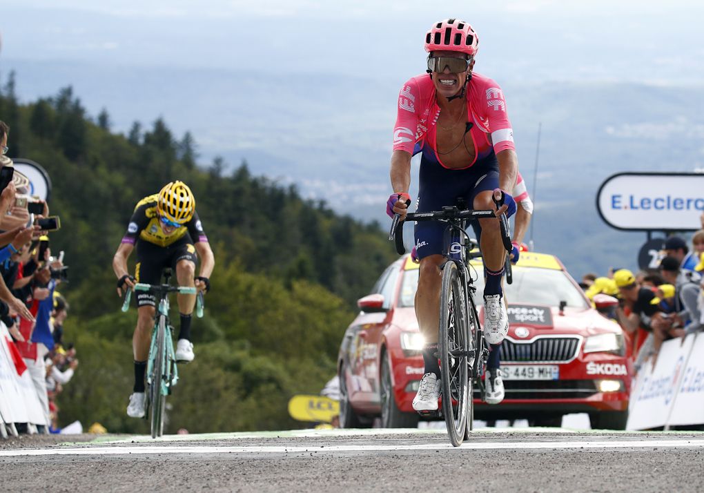 Rigoberto Uran finishes stage 6 at the Tour de France