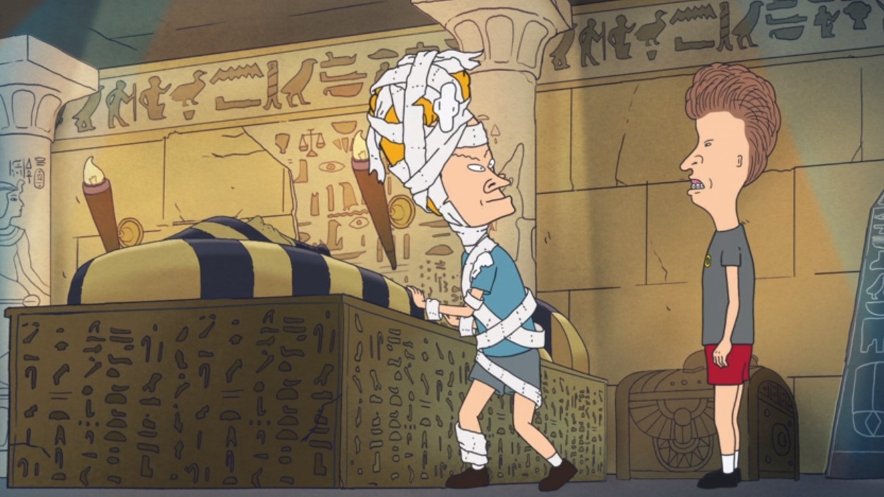 Beavis as a mummy of toilet paper in Beavis and Butthead