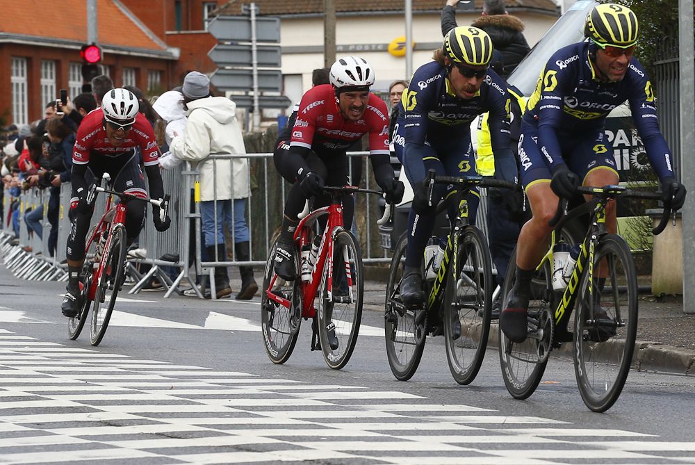 Jarlinson Pantano (Trek - Segafredo) and John Degenkolb (Trek - Segafredo)