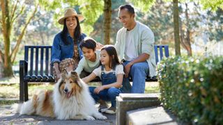 Family with dog