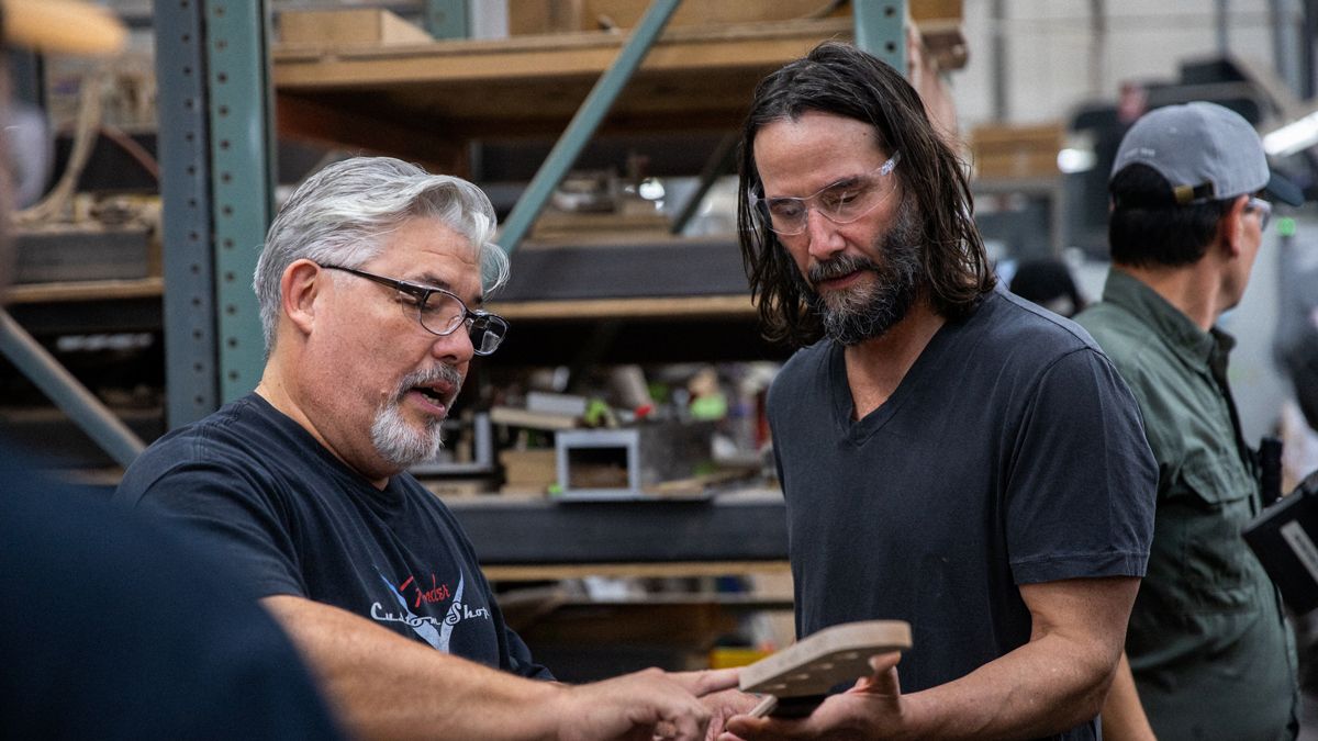 Keanu Reeves filming Fender documentary Don&#039;t Quit Your Day Dream