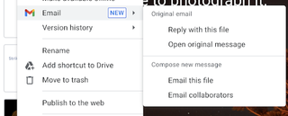 Google Workspace Gmail reply with Doc, Sheet or Slide edits