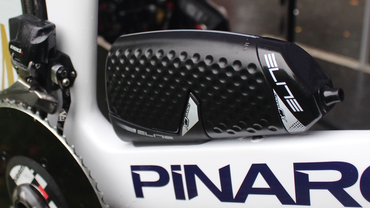 Bradley Wiggins' TT bike equipped with an Elite Crone Cx Aero bottle