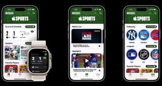 Concept screenshots for an Apple Sports app