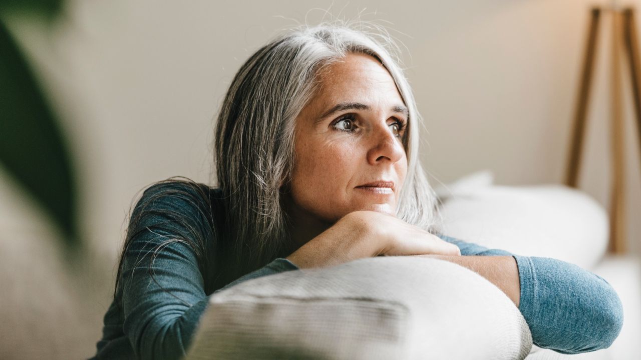 Woman looking serious