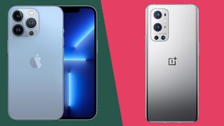 The iPhone 13 Pro and OnePlus 9 Pro