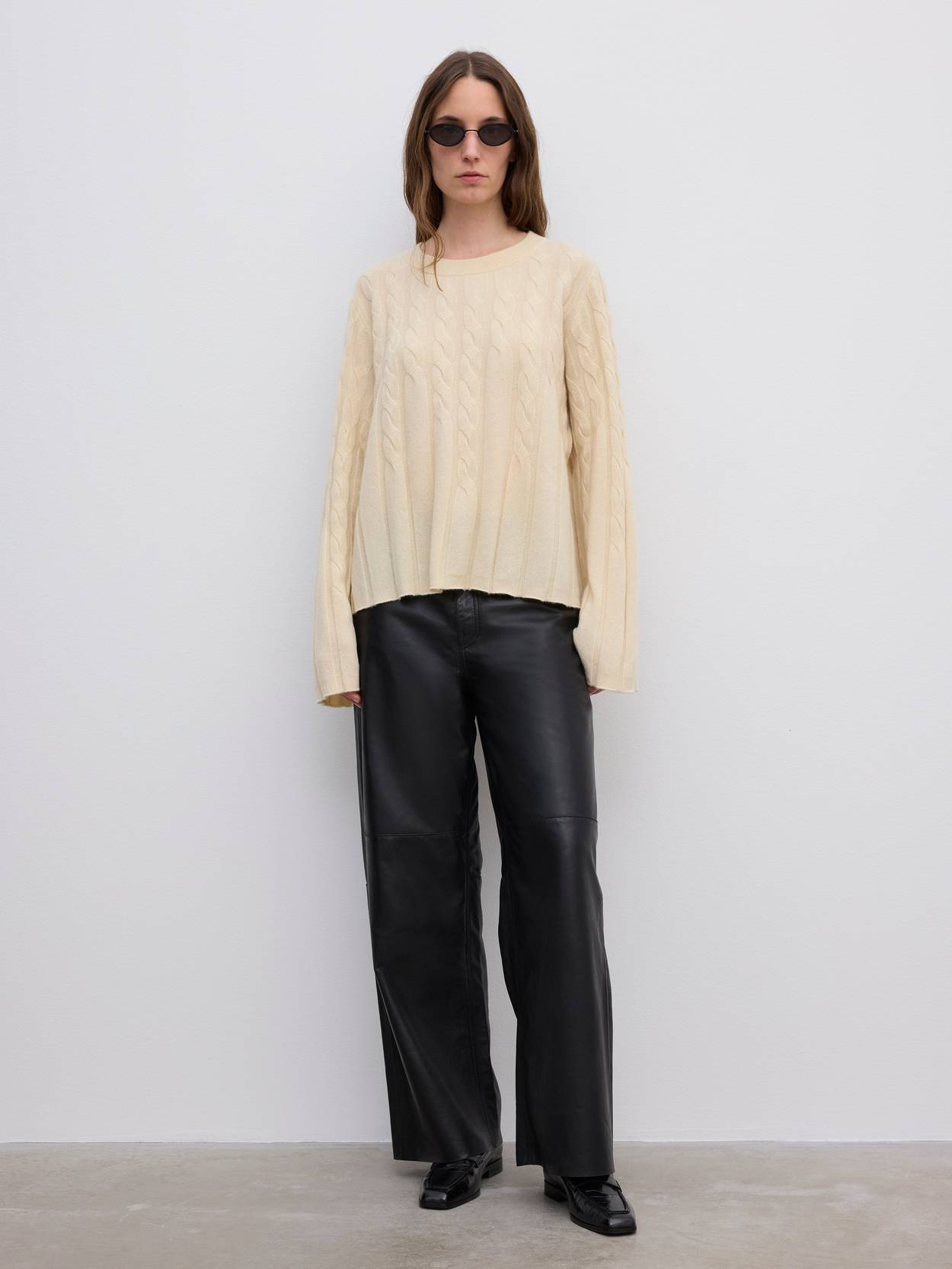 Cashmere Blend Cable Knit