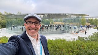 Lance at Apple Park for Glowtime event