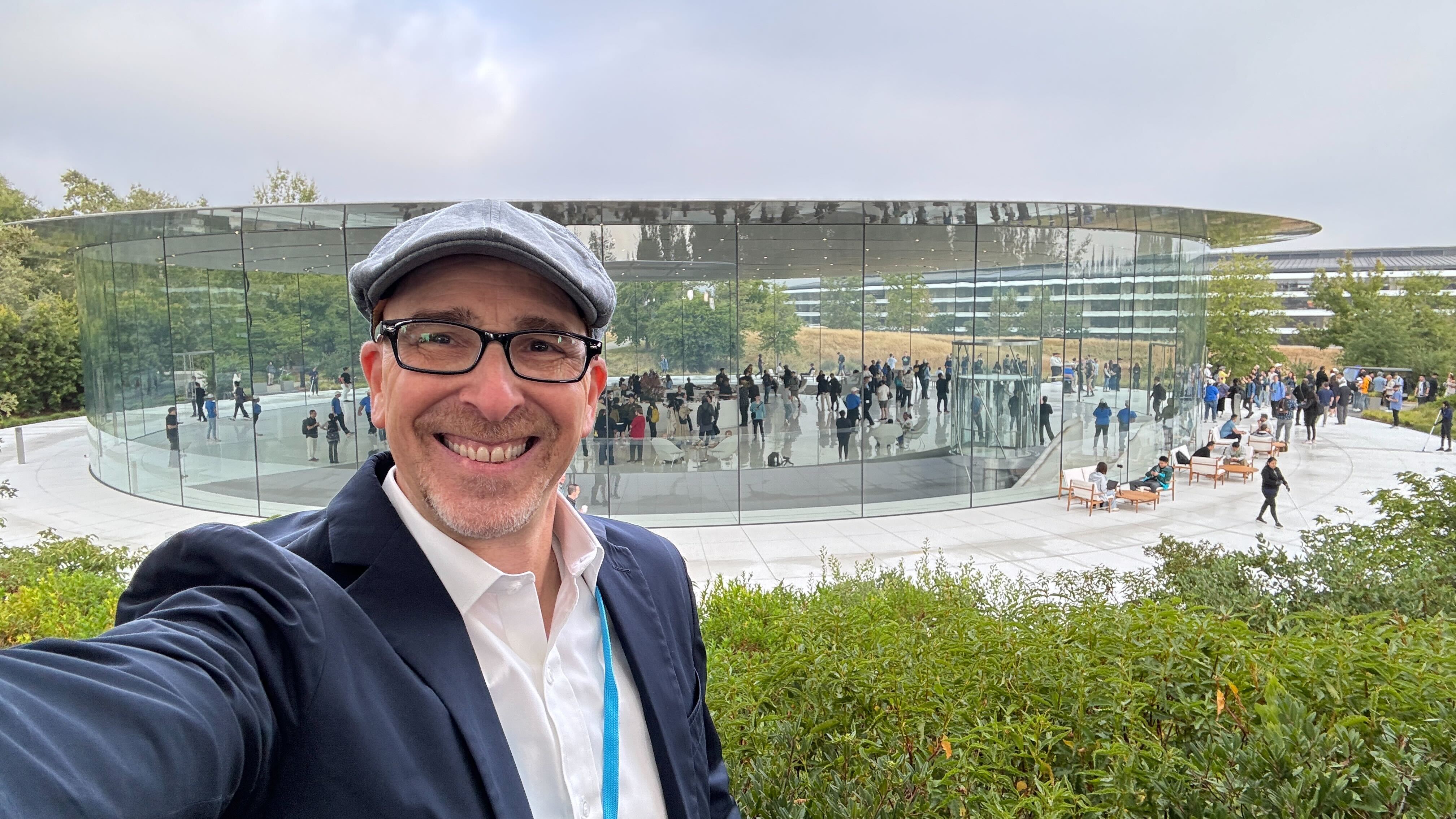 Lance at Apple Park for Glowtime event