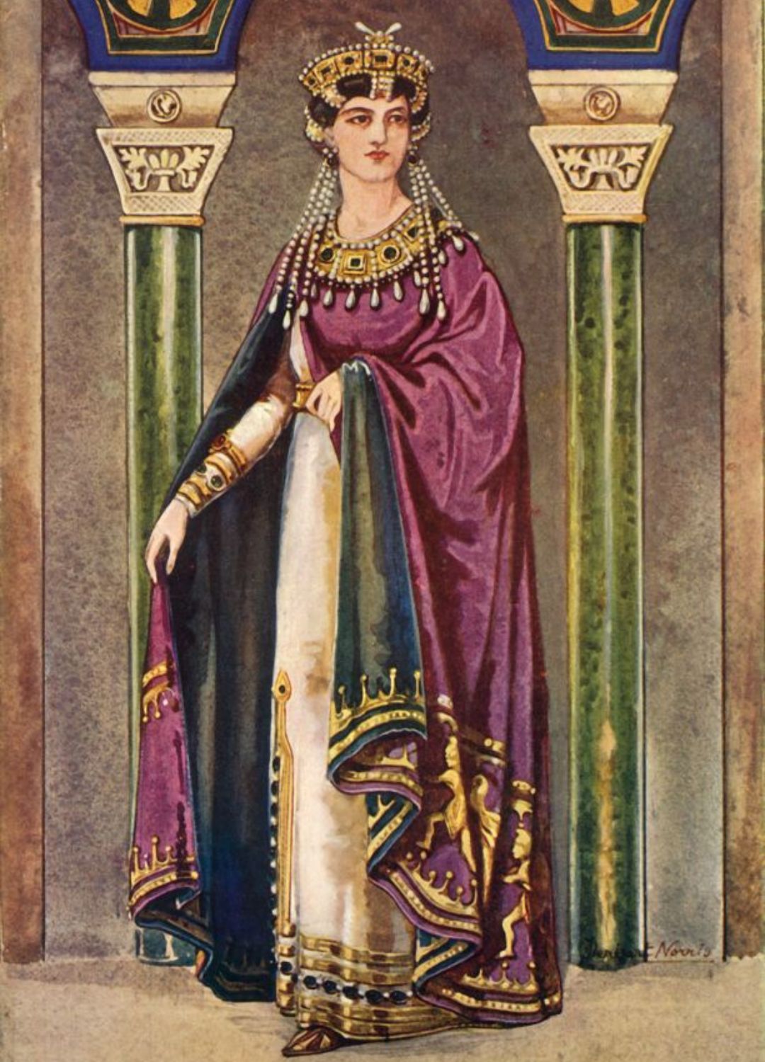 A painting of Empress Theodora