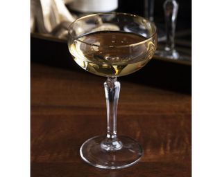 Rockett St George Champagne Cocktail Coupe Glass With Gold Rim