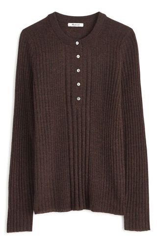 Alpaca Blend Henley Sweater