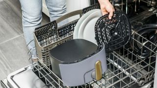 Beautiful 6-Quart Digital Air Fryer going in the dishwasher