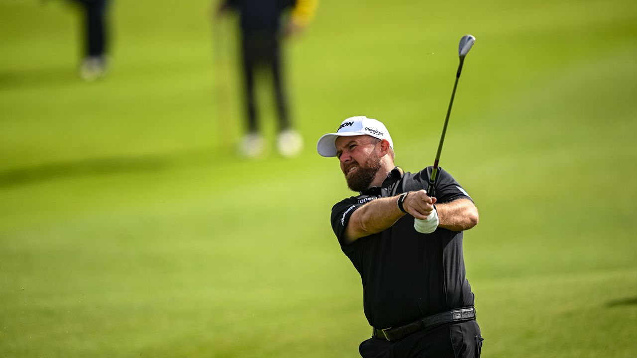 Shane Lowry hits a wedge shot