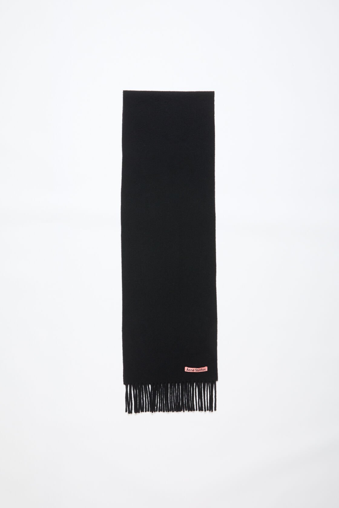 Fringe Wool Scarf - Skinny