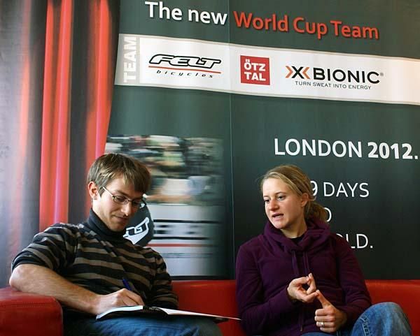 Adelheid Morath gives an interview after signing her new contract.