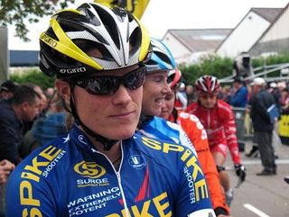 Katie Compton before the start in Kalmthout