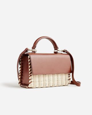 Small Wicker and Leather Bag