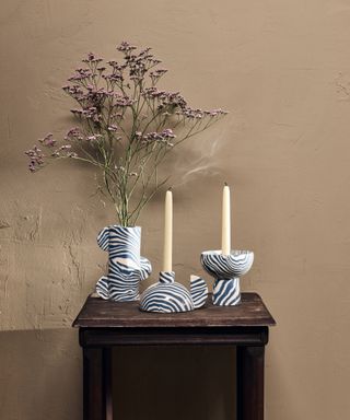Henry Holland colorful vases and candle holders