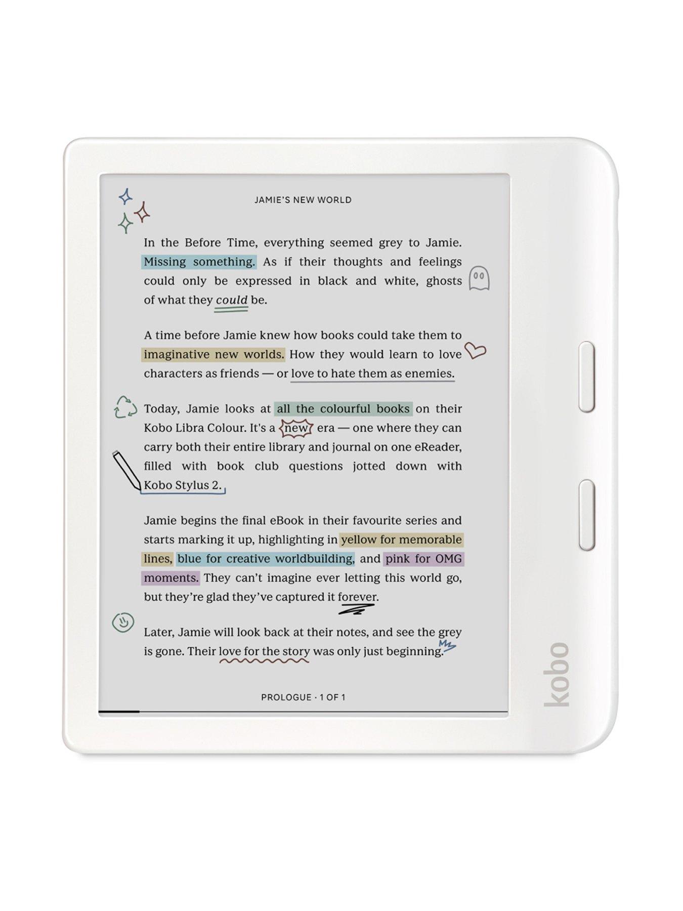 Libra Colour 7-Inch Ereader - E Ink Kaleido 3 Colour Display, Kobo Stylus 2 Compatibility, Waterproof - White - White