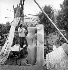 Barbara Hepworth at work in London: her St Ives, Cornwall, studio is open to all. (Photo by Haywood Magee/Picture Post/Hulton Archive/Getty Images)