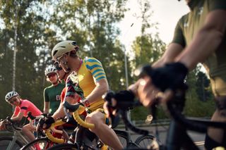 Group of mixed cyclists