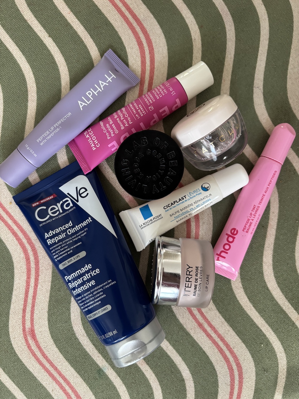 selection of the best lip balms for dry lips