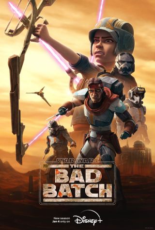 Promotional art for "Star Wars: The Bad Batch" Season 2 on Disney+.