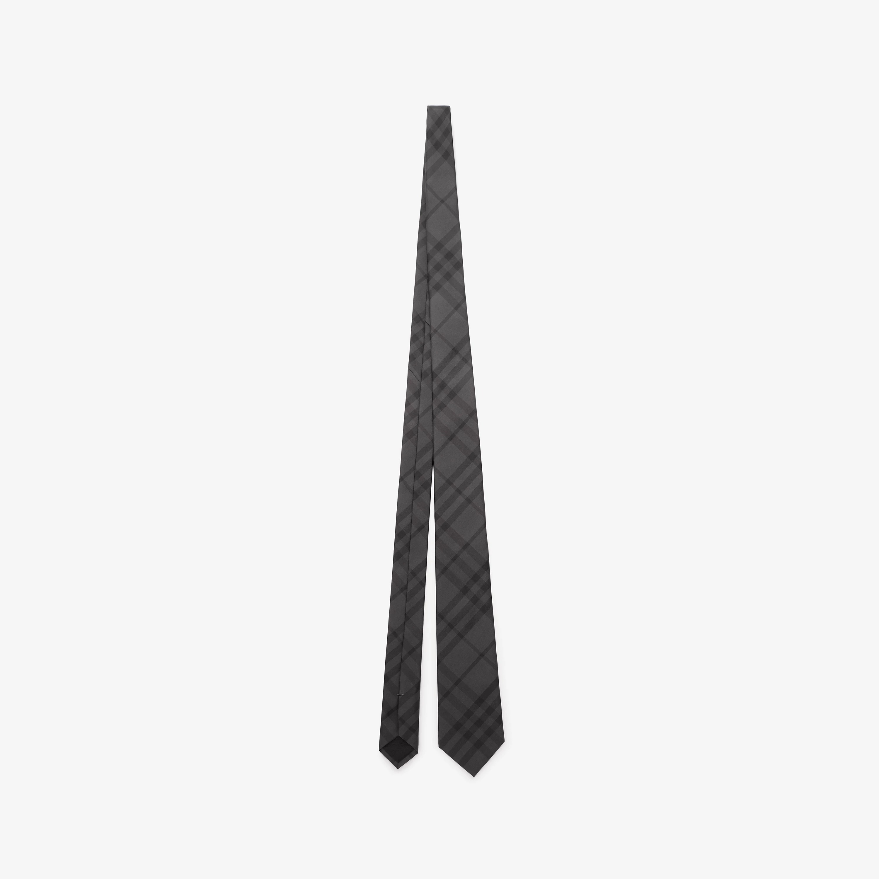 Check Silk Tie in Coal Grey - Men | Burberry&amp;reg; Official