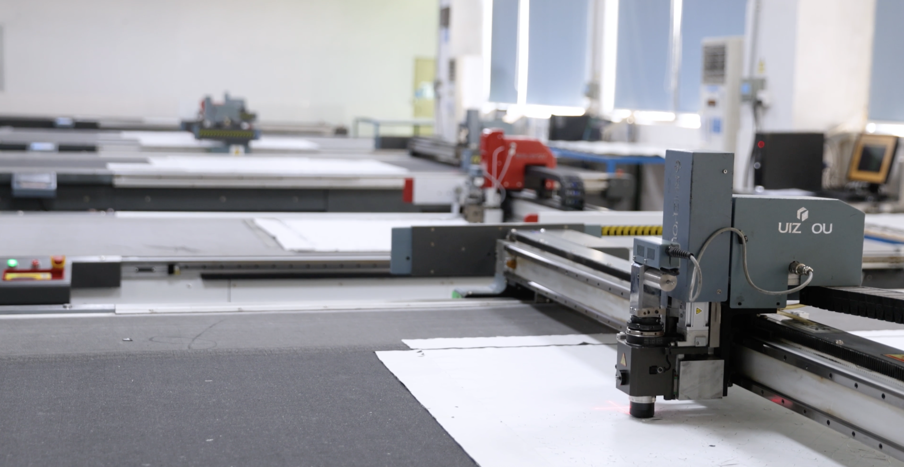 A CNC machine cutting carbon fibre