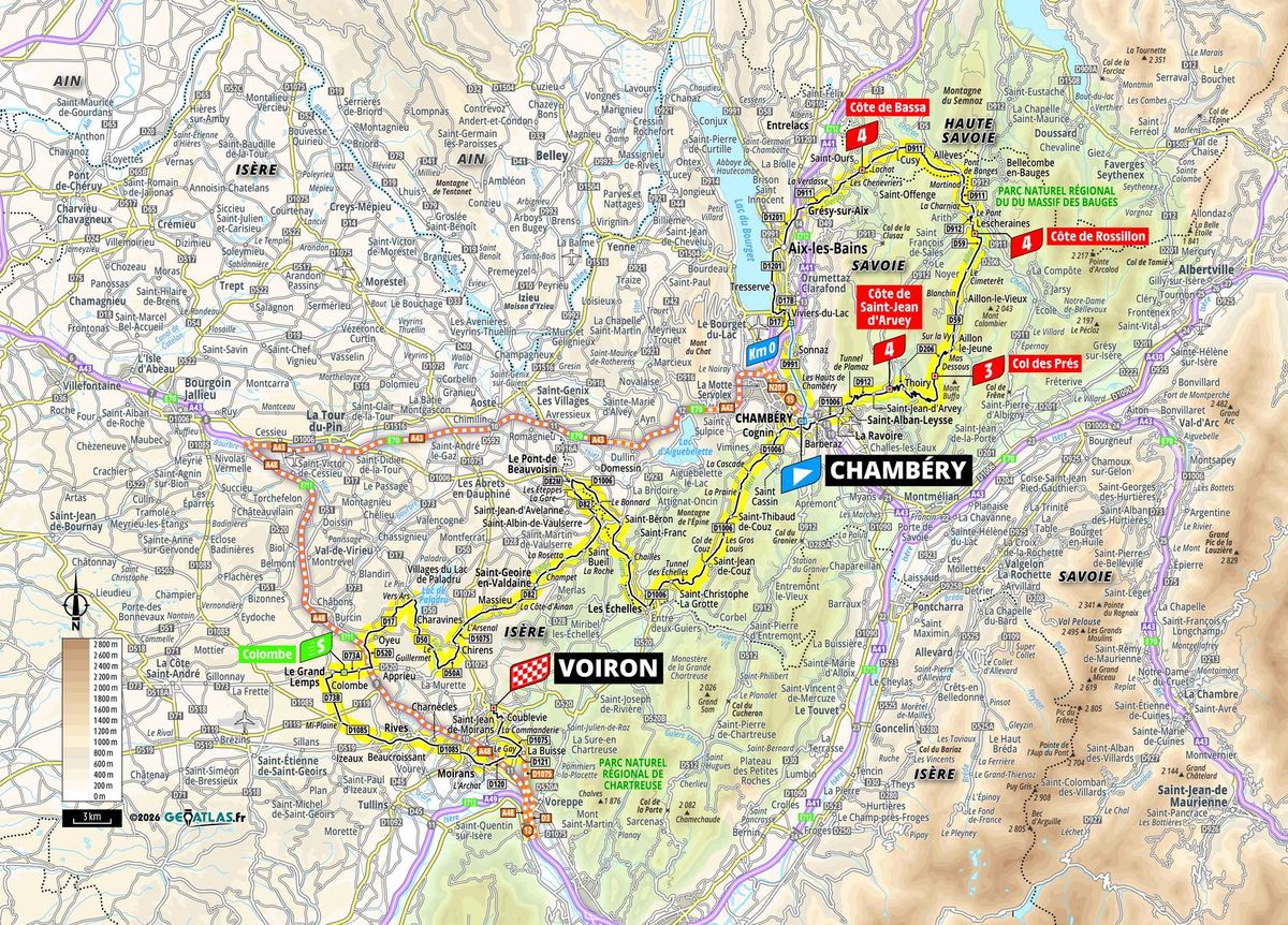 Route information for the 2026 Tour de France