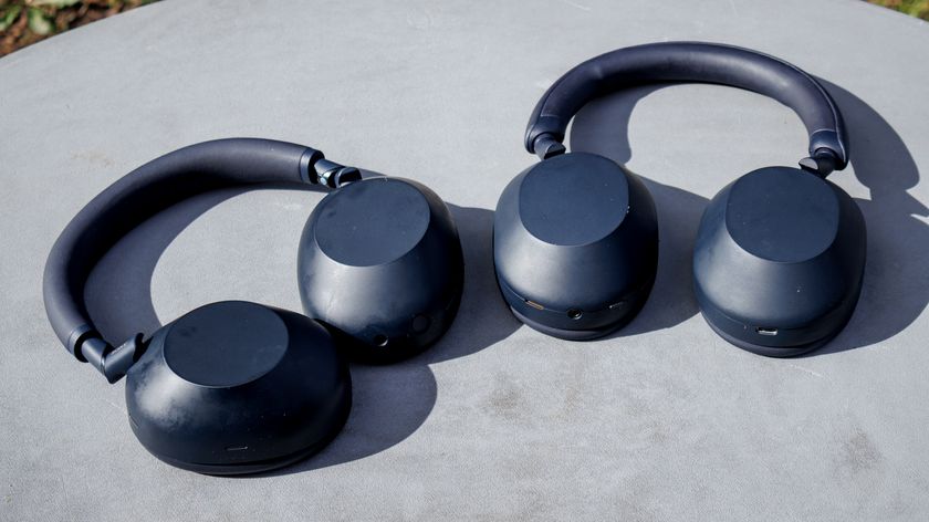 The Sony WH-1000XM5 and XM6 on a table outside