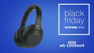 Sony WH-1000XM4 Black Friday deals on blue background
